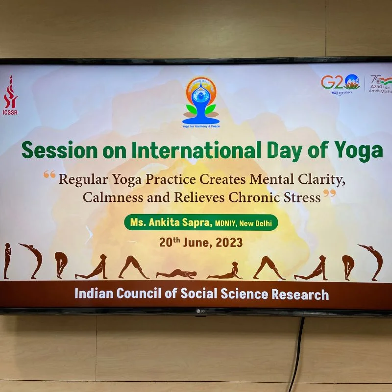 Interactive Yoga Session at ICSSR by Ankita Sapra